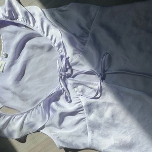 Satin tie up flowy summer top